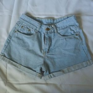 Light Wash Denim Shorts